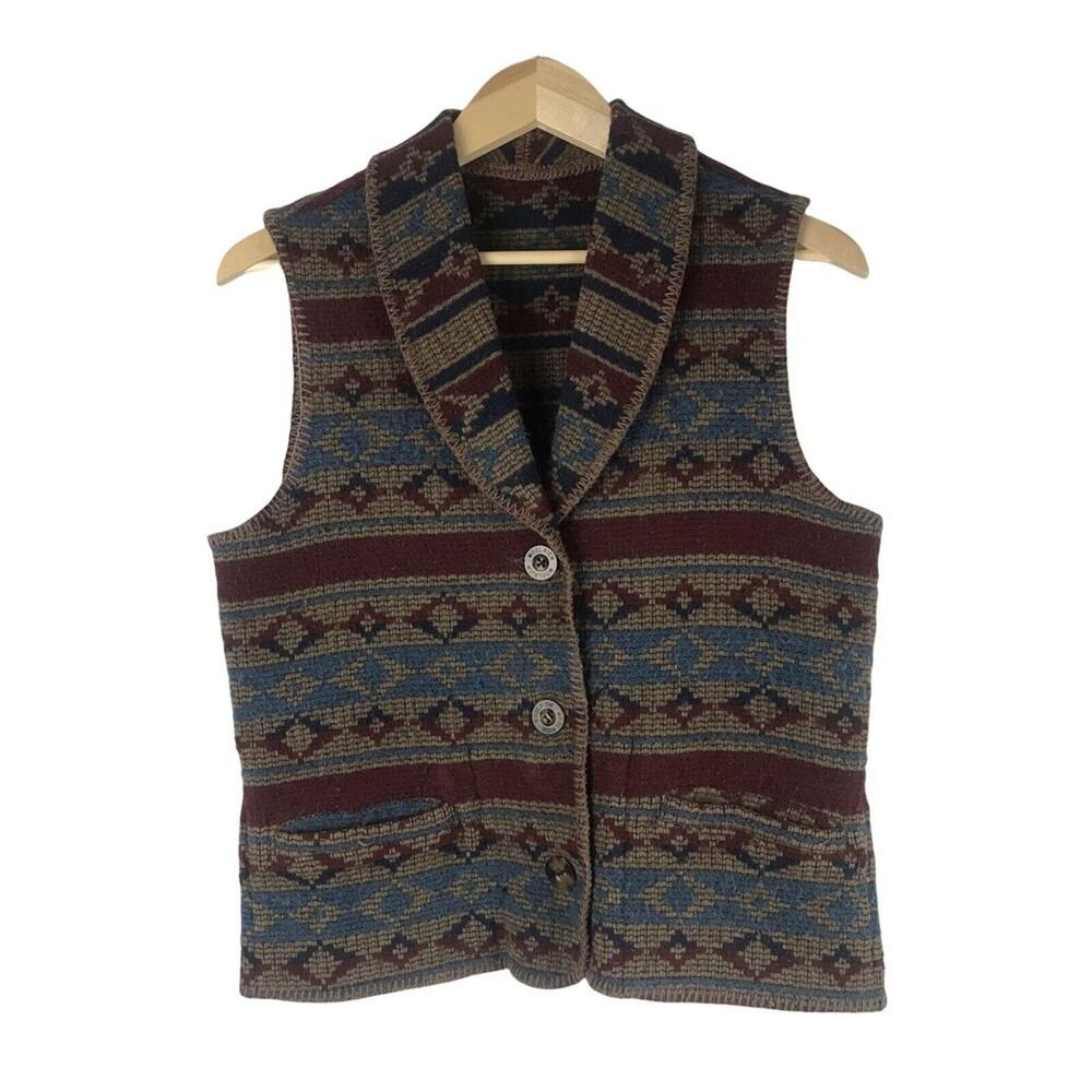 Vintage Woolrich John Rich Bros Southwestern wool Fleece  Womens   Med‎